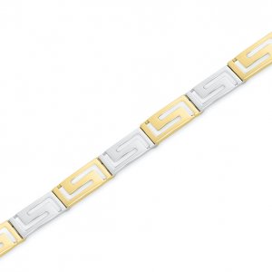 14k white and yellow gold greek key bracelet 79622 85112954759543 5684b7e135