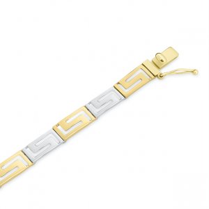 14k white and yellow gold greek key bracelet 79622 95199113472070 4412aa2bc9