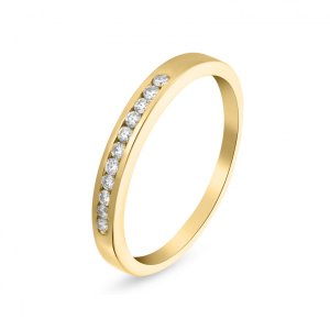 18k yellow gold 0.14 ct. tw. half eternity ring 56361689350532 dc860356c3