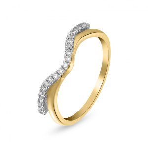 18k yellow gold 0.19 ct. tw. half eternity ring 92889975084974 c44061645a