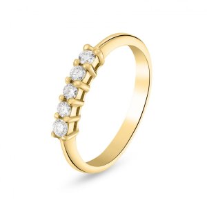 18k yellow gold 0.22 ct. tw. half eternity ring 69066177997068 39d4d69646