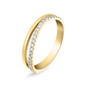 18k yellow gold 0.23 ct. tw. half eternity ring 80237068062385 9f2c09692a