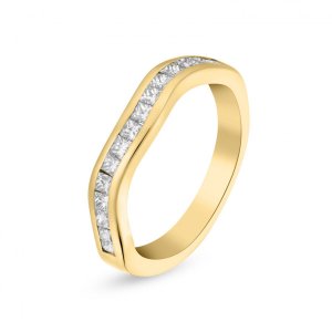 18k yellow gold 0.60 ct. tw. half eternity ring 95742851568591 ea33fd4b66