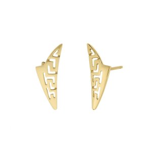 copy 14k yellow gold oval greek key stud earrings 67841 99396199934893 8045c5d142